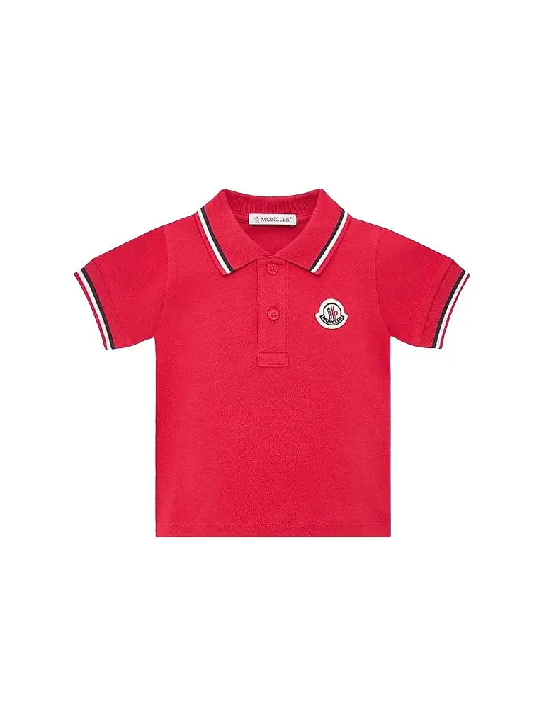 Moncler Baby Boy's & Little Boy's Polo Shirt in Cotton Piquet - Red - Size 3 | Image 1 Moncler Baby Boy's & Little Boy's Polo Shirt in Cotton Piquet - Red - Size 3 | Image 1