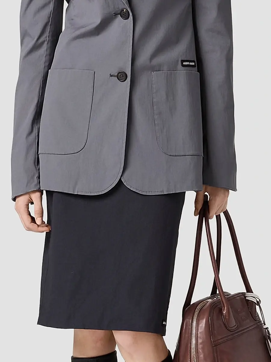 Miu Miu Women's Stretch Poplin Skirt | Thumbnail 2 Miu Miu Women's Stretch Poplin Skirt | Thumbnail 2