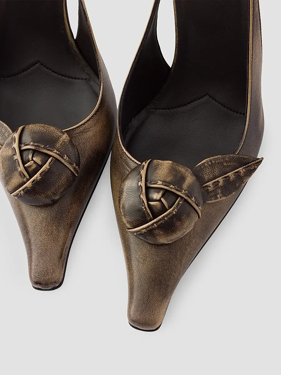 Prada Women's Leather Slingback Pumps | Thumbnail 5 Prada Women's Leather Slingback Pumps | Thumbnail 5