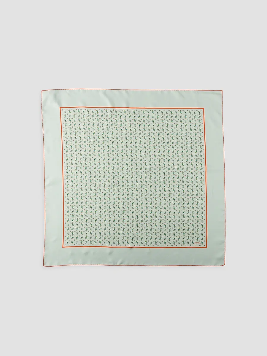 Prada Women's Printed Twill Scarf | Thumbnail 2