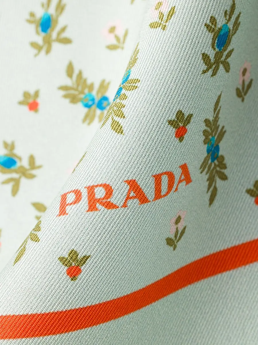 Prada Women's Printed Twill Scarf | Thumbnail 3