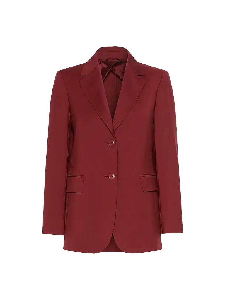 Max Mara Women's Single Breasted Woollen Cloth Jacket - Ruby - Size 14 | Image 1 Max Mara Women's Single Breasted Woollen Cloth Jacket - Ruby - Size 14 | Image 1