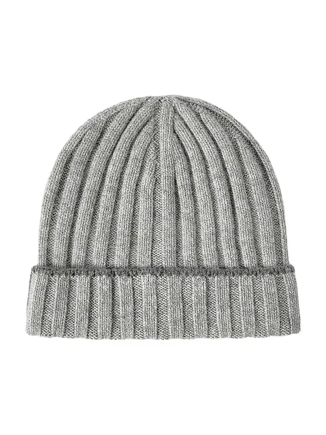 Men's Cashmere Rib Knit Beanie Men's Cashmere Rib Knit Beanie