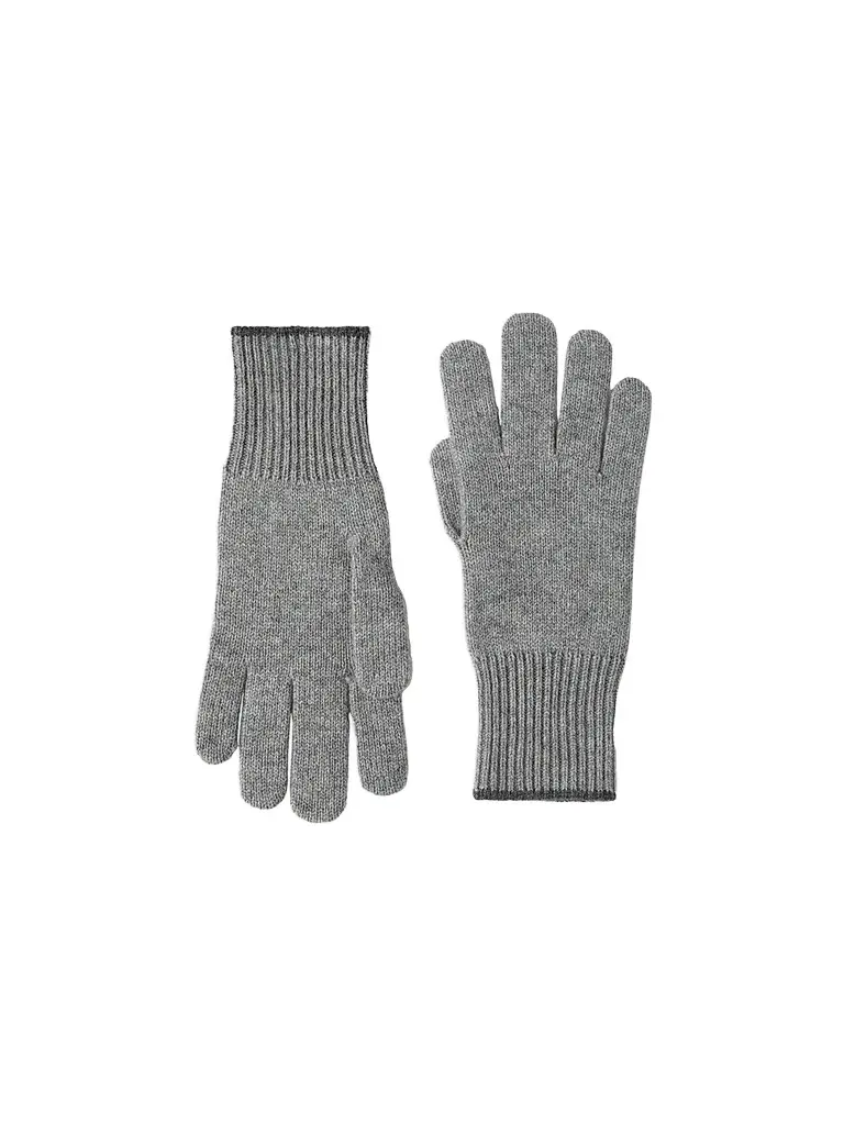 Brunello Cucinelli Men's Cashmere Knit Gloves - Dark Grey | Image 1 Brunello Cucinelli Men's Cashmere Knit Gloves - Dark Grey | Image 1