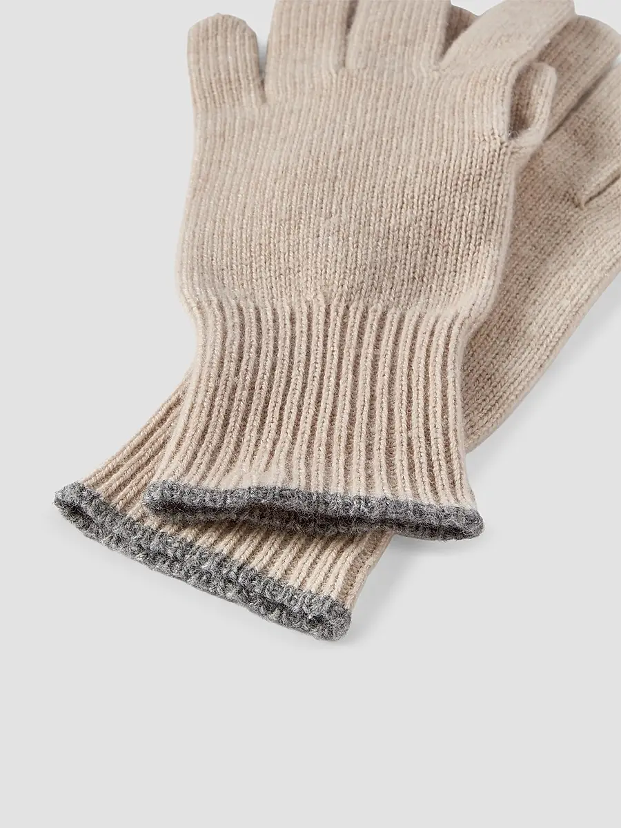 Brunello Cucinelli Men's Cashmere Knit Gloves | Thumbnail 2