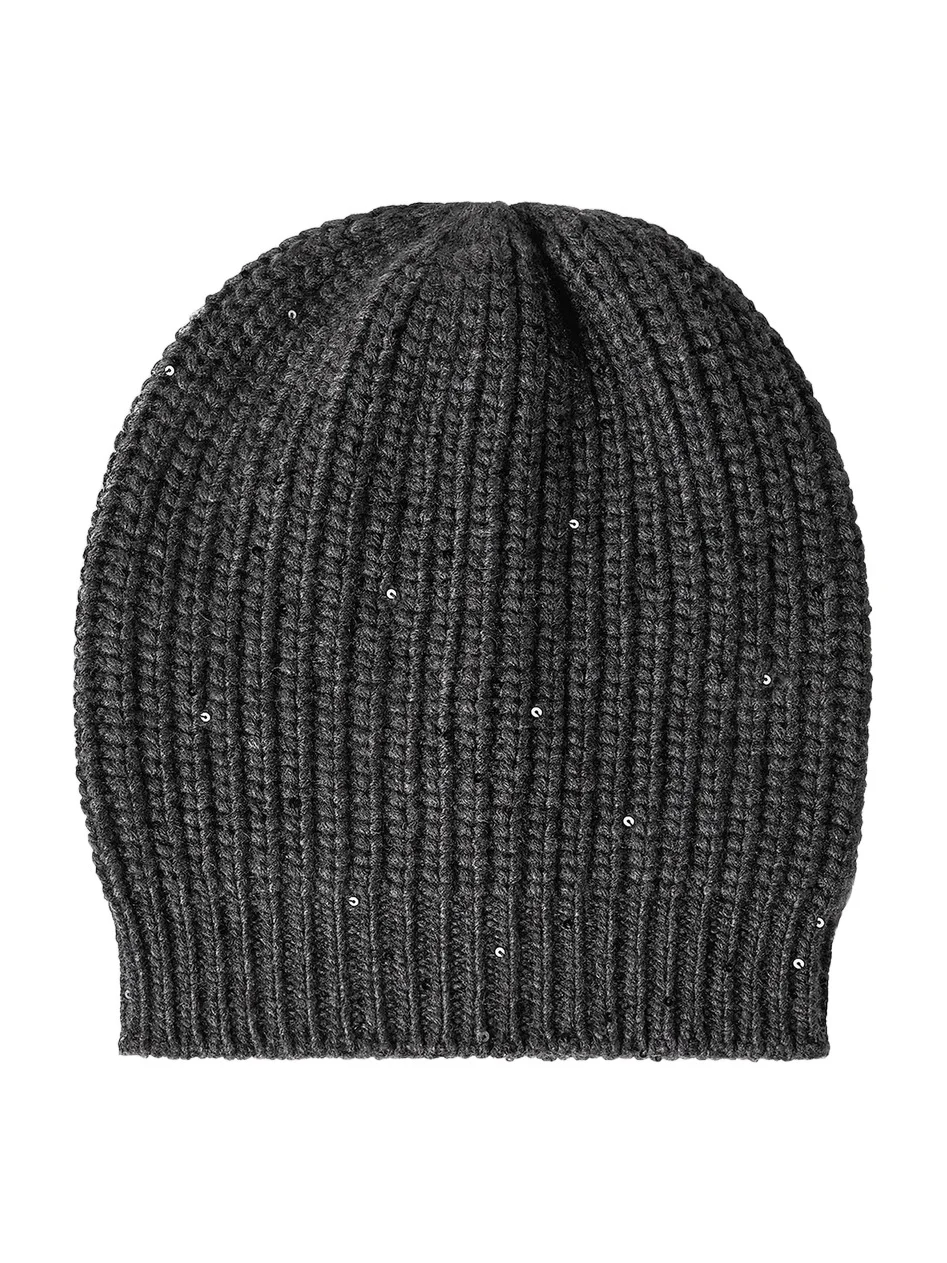 Women's Cashmere and Silk Diamond Yarn Knit Beanie Women's Cashmere and Silk Diamond Yarn Knit Beanie