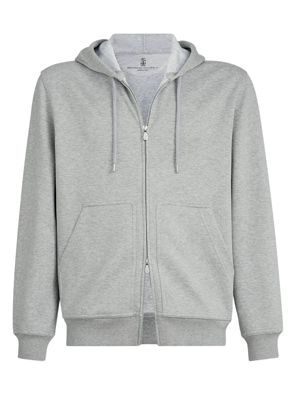 Brunello Cucinelli Men's Cotton, Cashmere and Silk French Terry Double Cloth Hooded Sweatshirt