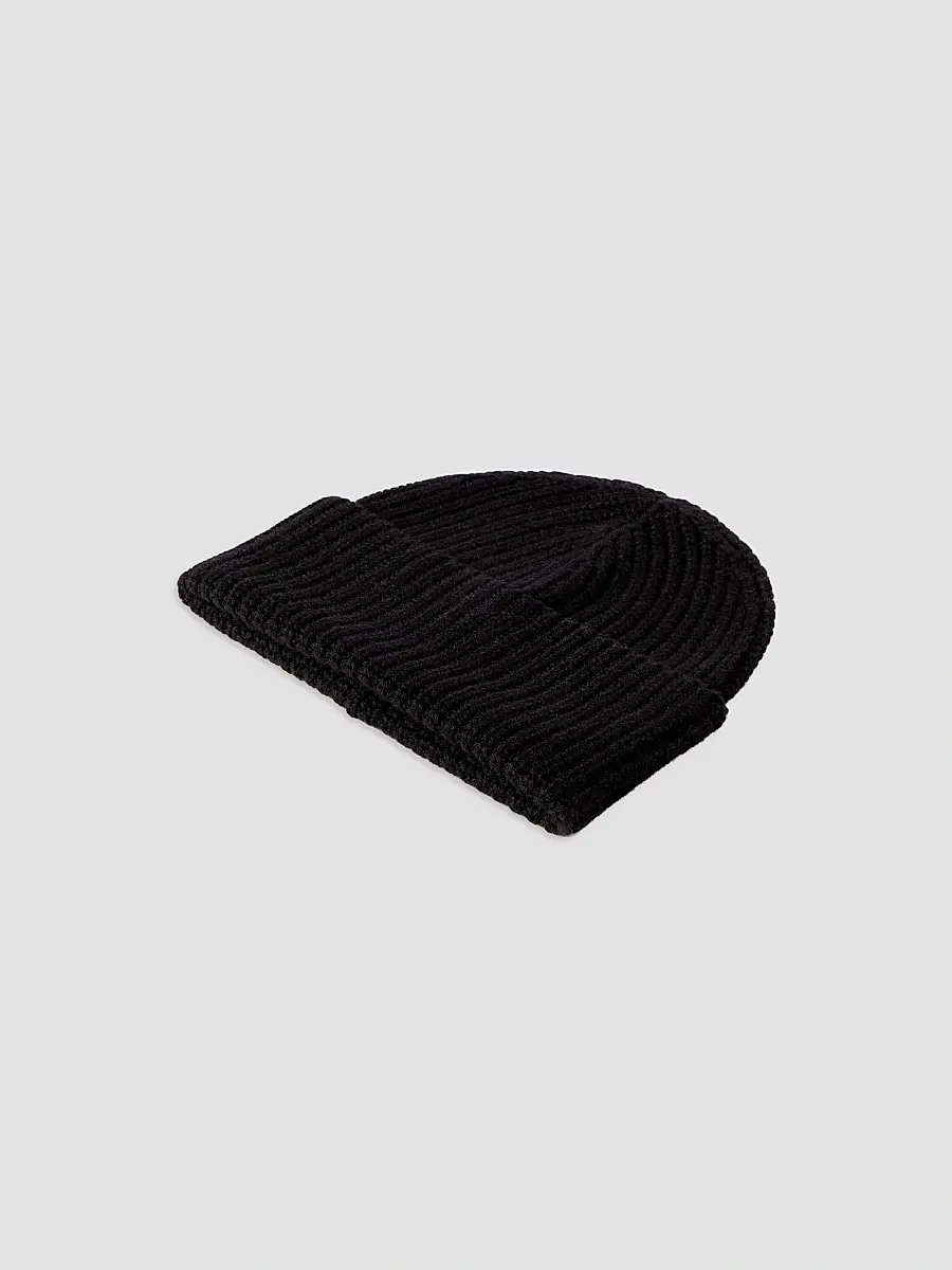 Brunello Cucinelli Men's Cashmere English Rib Knit Beanie | Thumbnail 2 Brunello Cucinelli Men's Cashmere English Rib Knit Beanie | Thumbnail 2