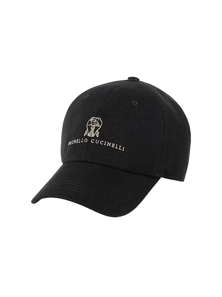 Brunello Cucinelli Men's Garment-Dyed Twisted Cotton Gabardine Baseball Cap | Image 1 Brunello Cucinelli Men's Garment-Dyed Twisted Cotton Gabardine Baseball Cap | Image 1