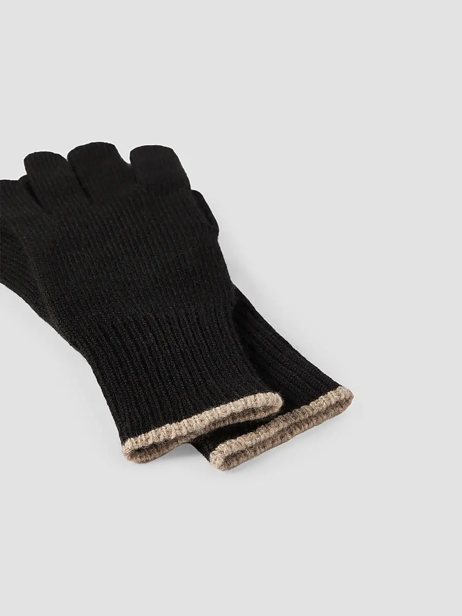 Brunello Cucinelli Men's Cashmere Knit Gloves | Thumbnail 2 Brunello Cucinelli Men's Cashmere Knit Gloves | Thumbnail 2