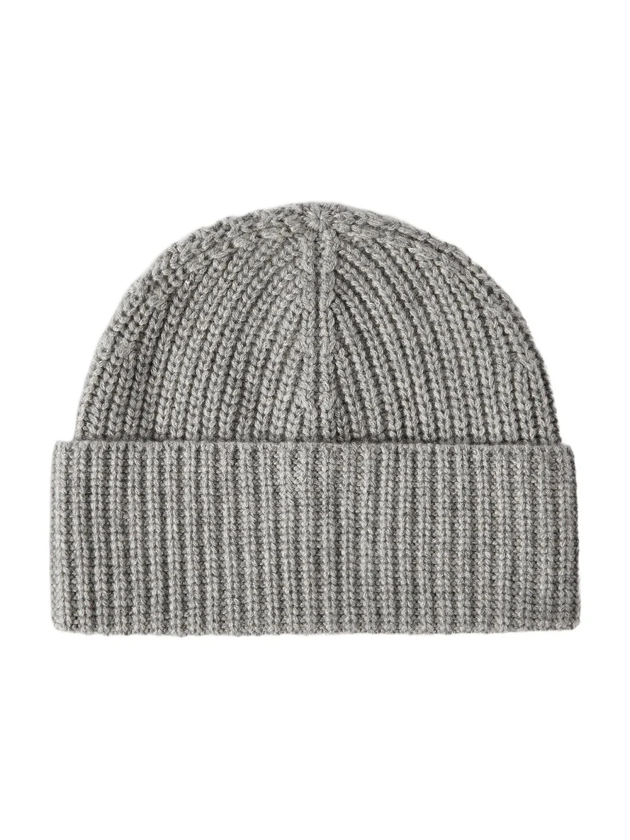 Men's Cashmere English Rib Knit Beanie Men's Cashmere English Rib Knit Beanie