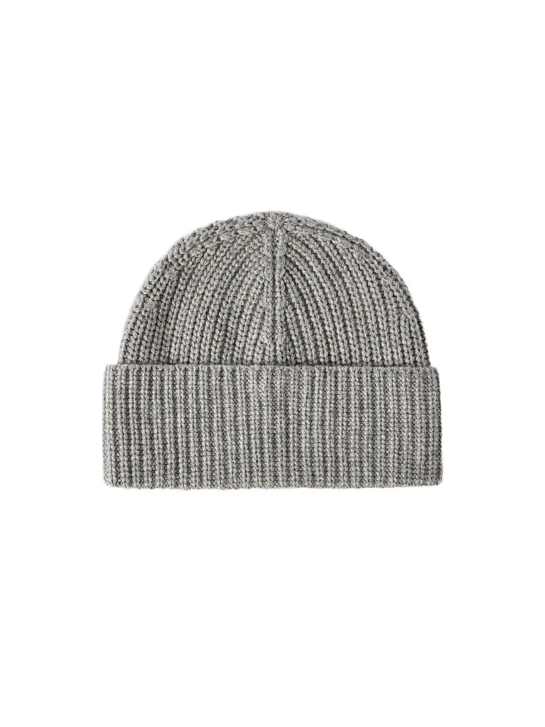 Brunello Cucinelli Men's Cashmere English Rib Knit Beanie - Light Grey | Image 1 Brunello Cucinelli Men's Cashmere English Rib Knit Beanie - Light Grey | Image 1