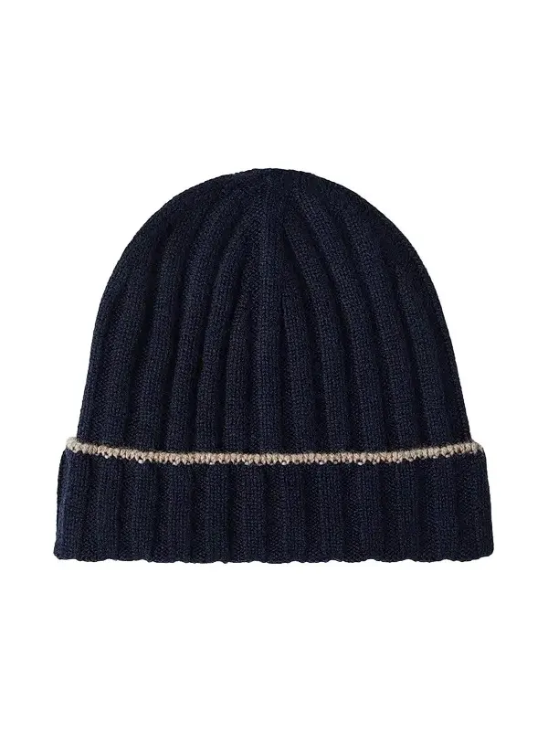 Men's Cashmere Rib Knit Beanie Men's Cashmere Rib Knit Beanie
