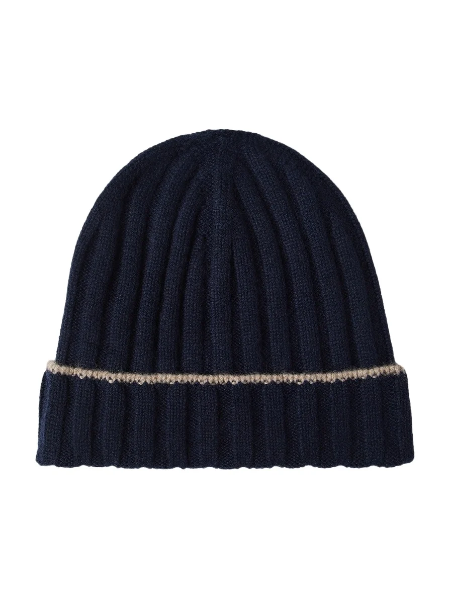 Men's Cashmere Rib Knit Beanie Men's Cashmere Rib Knit Beanie