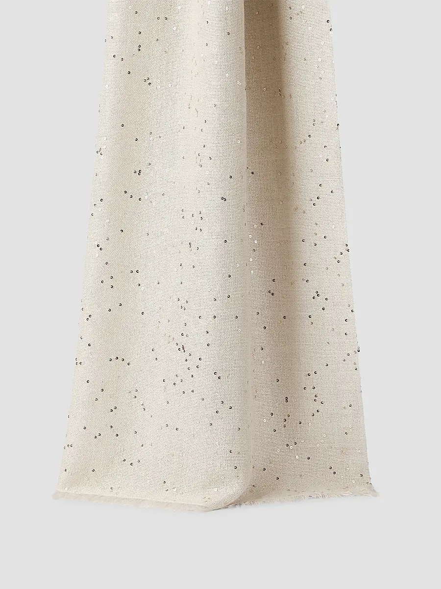 Brunello Cucinelli Women's Cashmere And Silk Diamond Yarn Scarf | Thumbnail 2 Brunello Cucinelli Women's Cashmere And Silk Diamond Yarn Scarf | Thumbnail 2