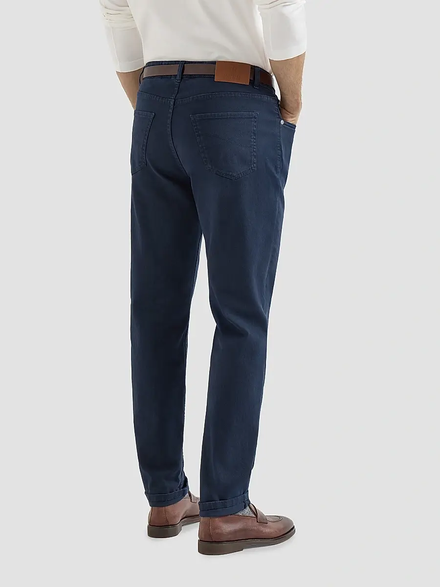 Brunello Cucinelli Men's Lightweight Denim Traditional Fit Five-Pocket Jeans | Thumbnail 3 Brunello Cucinelli Men's Lightweight Denim Traditional Fit Five-Pocket Jeans | Thumbnail 3