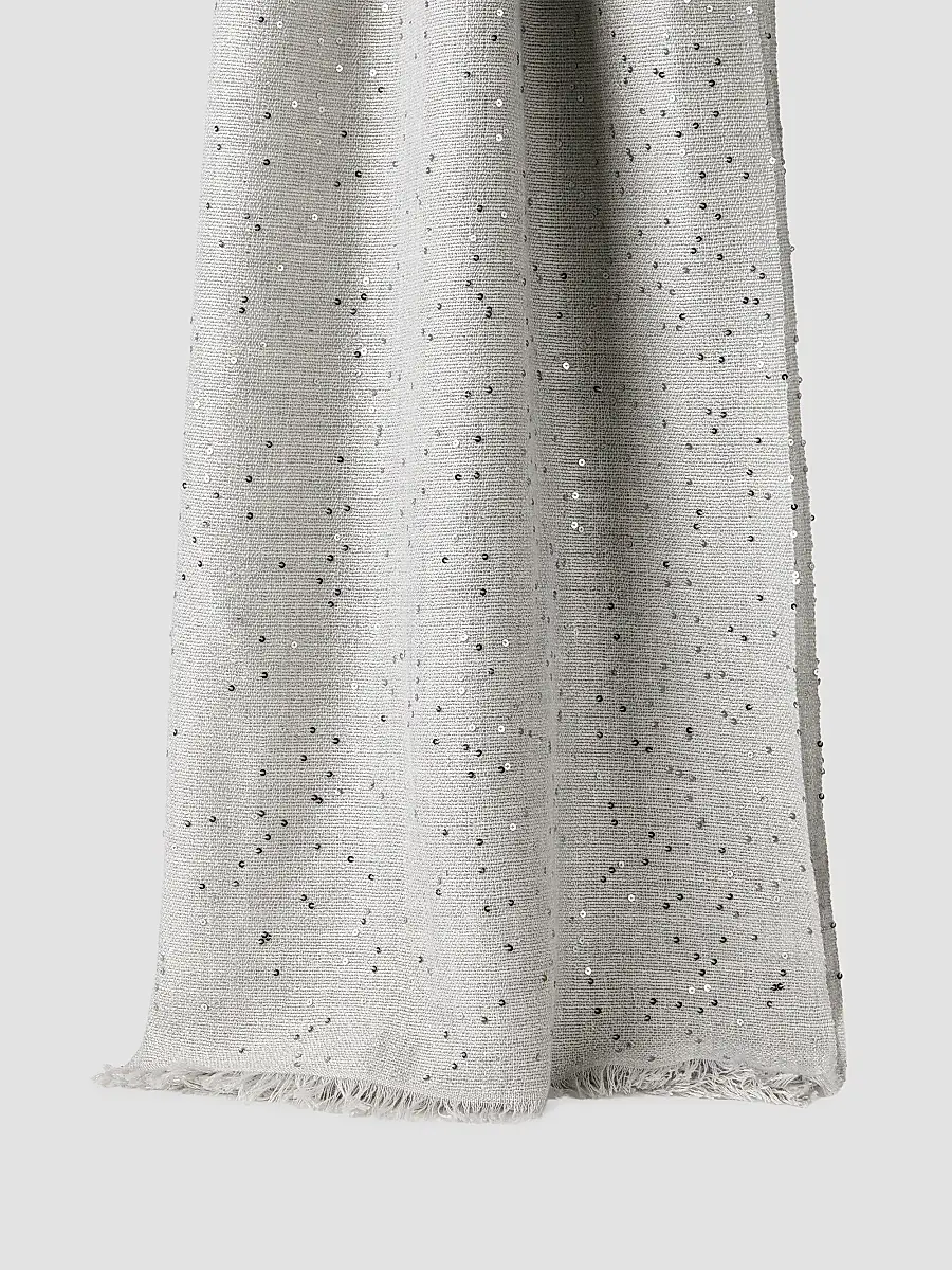 Brunello Cucinelli Women's Cashmere And Silk Diamond Yarn Scarf | Thumbnail 2