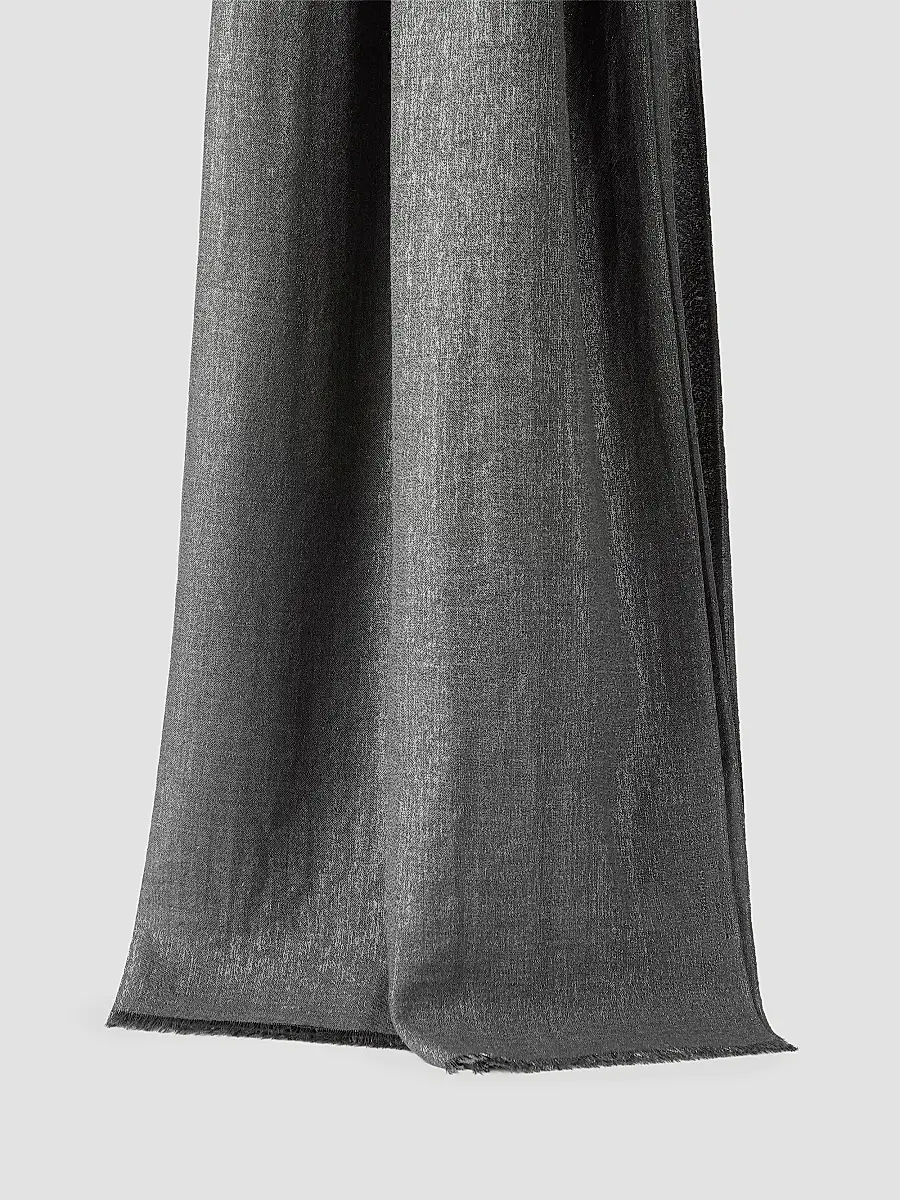 Brunello Cucinelli Women's Cashmere and Silk Scarf - Lead | Thumbnail 3 Brunello Cucinelli Women's Cashmere and Silk Scarf - Lead | Thumbnail 3
