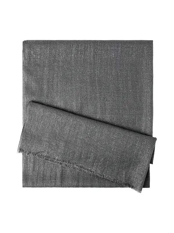 Women's Cashmere and Silk Scarf - Lead