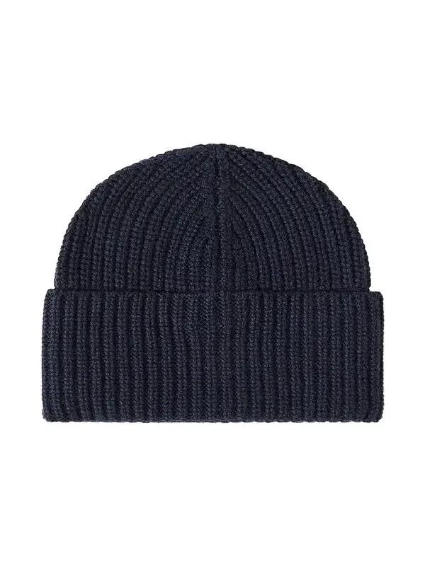 Men's Cashmere English Rib Knit Beanie Men's Cashmere English Rib Knit Beanie