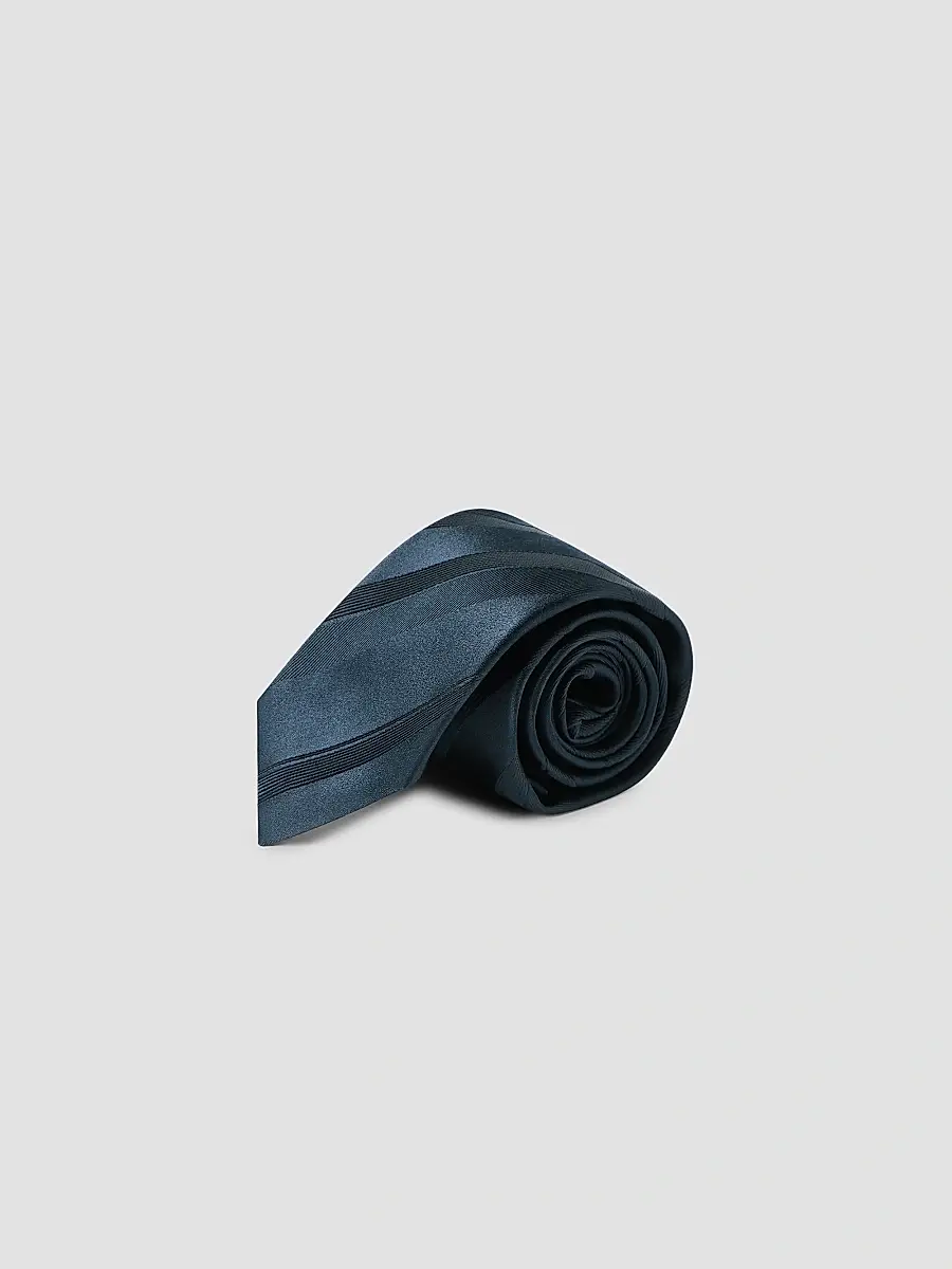 Brunello Cucinelli Men's Regimental Stripe Silk Tie | Thumbnail 3 Brunello Cucinelli Men's Regimental Stripe Silk Tie | Thumbnail 3