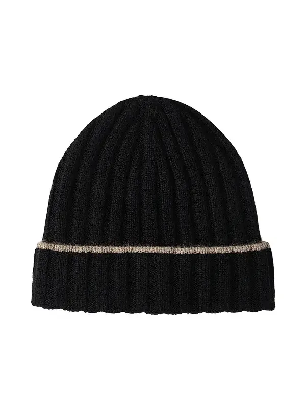 Men's Cashmere Rib Knit Beanie Men's Cashmere Rib Knit Beanie