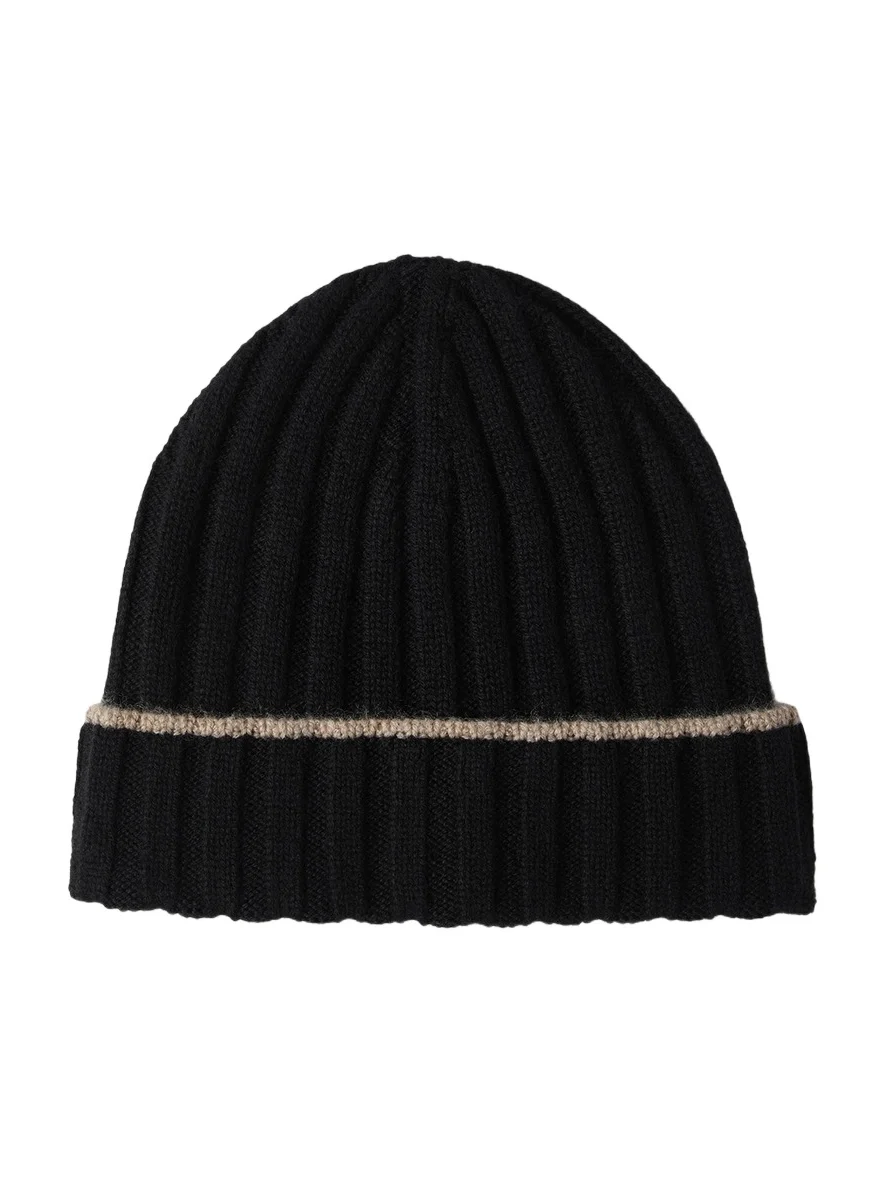 Men's Cashmere Rib Knit Beanie Men's Cashmere Rib Knit Beanie