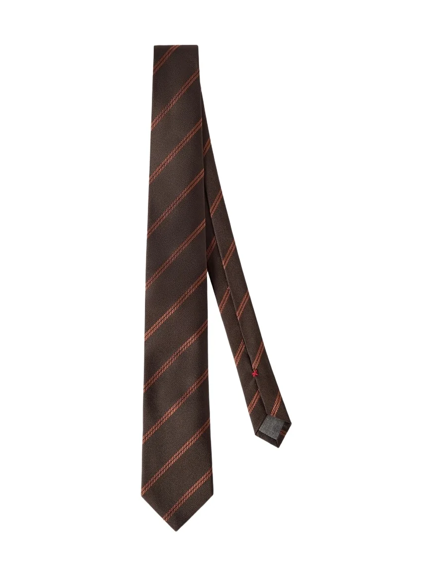 Brunello Cucinelli Men's Striped Silk Tie