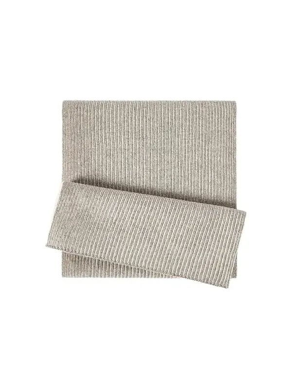 Men's Cashmere English Rib Vanisé Knit Scarf