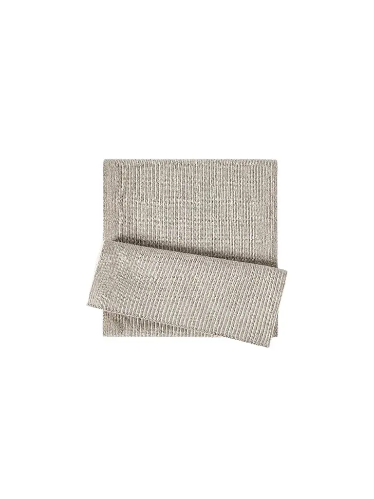 Brunello Cucinelli Men's Cashmere English Rib Vanisé Knit Scarf - Light Grey | Image 1 Brunello Cucinelli Men's Cashmere English Rib Vanisé Knit Scarf - Light Grey | Image 1