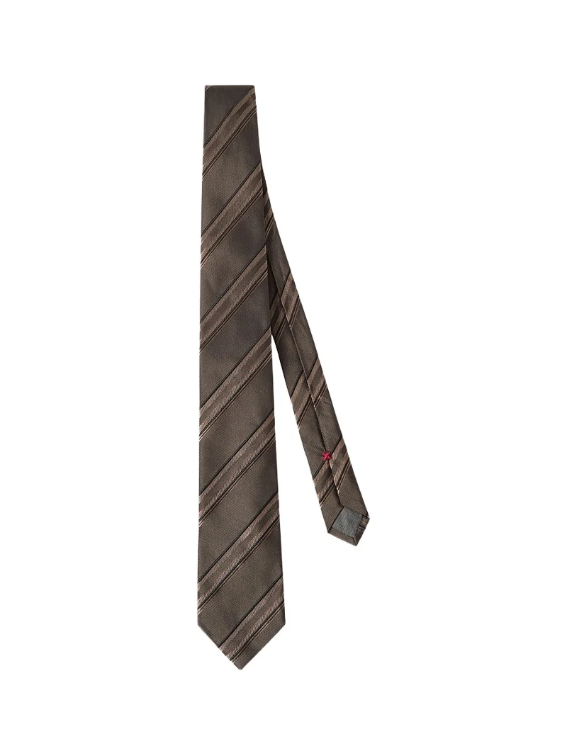 Men's Textured Striped Silk Tie Men's Textured Striped Silk Tie