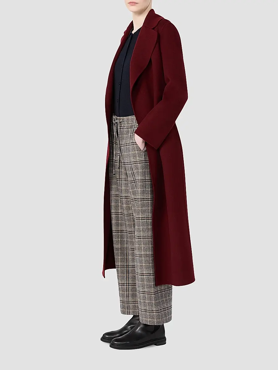 Max Mara Women's Poldo Wool Belted Wrap Coat | Thumbnail 2 Max Mara Women's Poldo Wool Belted Wrap Coat | Thumbnail 2