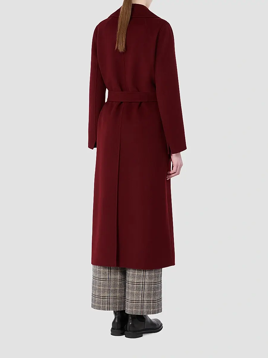 Max Mara Women's Poldo Wool Belted Wrap Coat | Thumbnail 4 Max Mara Women's Poldo Wool Belted Wrap Coat | Thumbnail 4