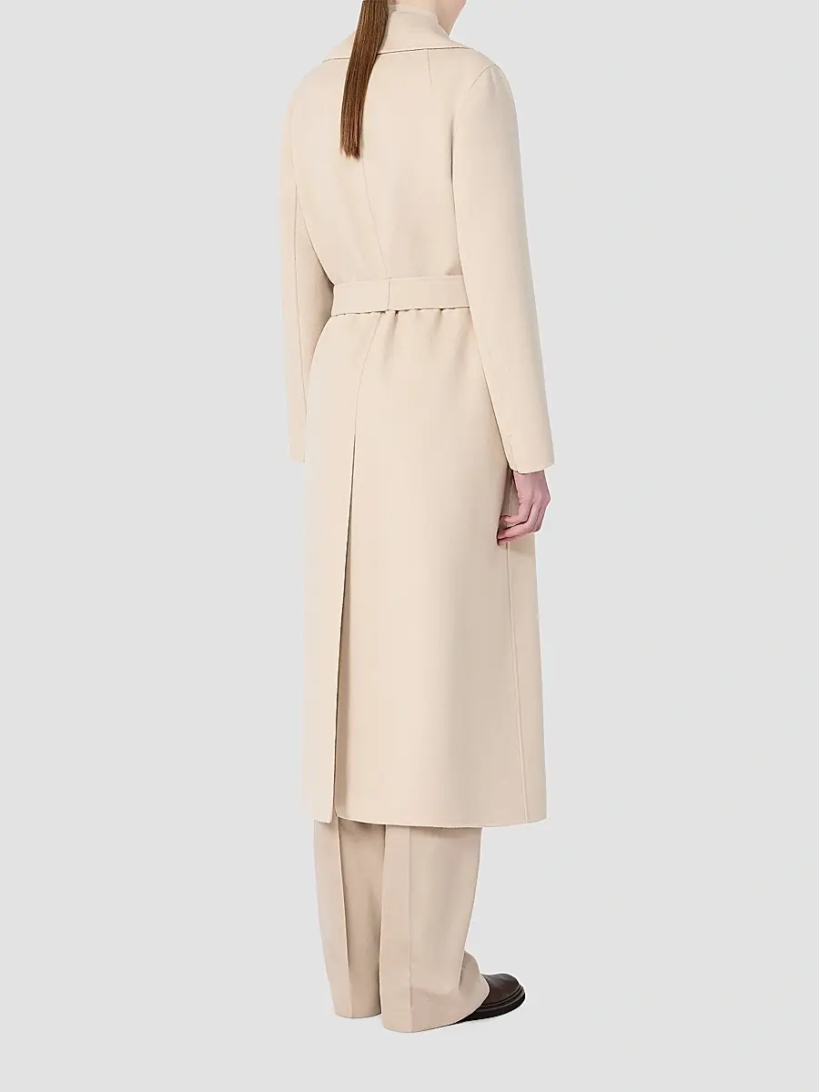 Max Mara Women's Poldo Wool Belted Wrap Coat | Thumbnail 3 Max Mara Women's Poldo Wool Belted Wrap Coat | Thumbnail 3
