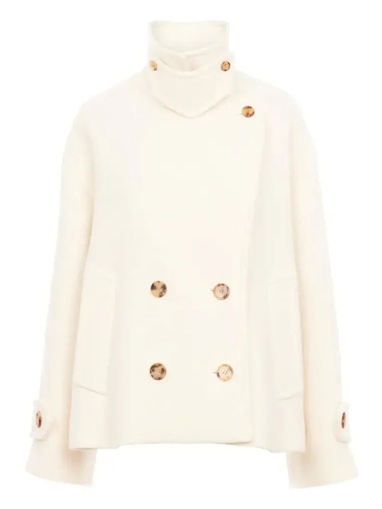 Oversized short coat in wool Oversized short coat in wool