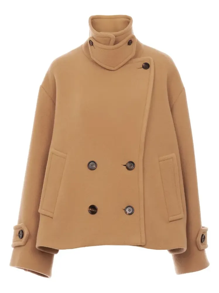 Oversized short coat in wool Oversized short coat in wool