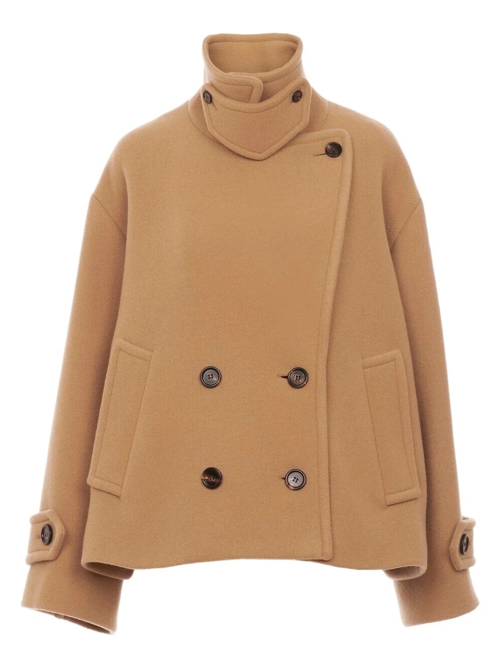 Oversized short coat in wool Oversized short coat in wool