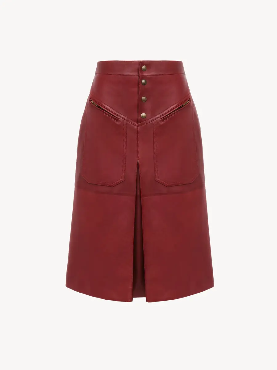 Chloé Knee-length skirt in leather | Thumbnail 2