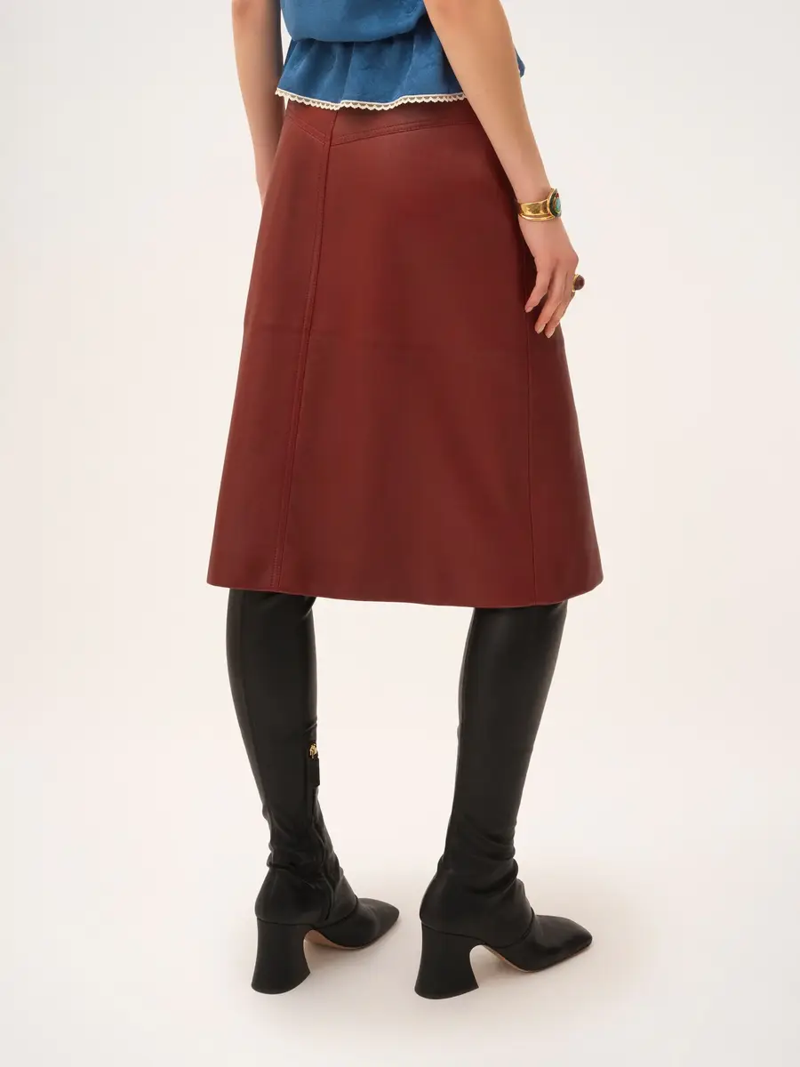 Chloé Knee-length skirt in leather | Thumbnail 5