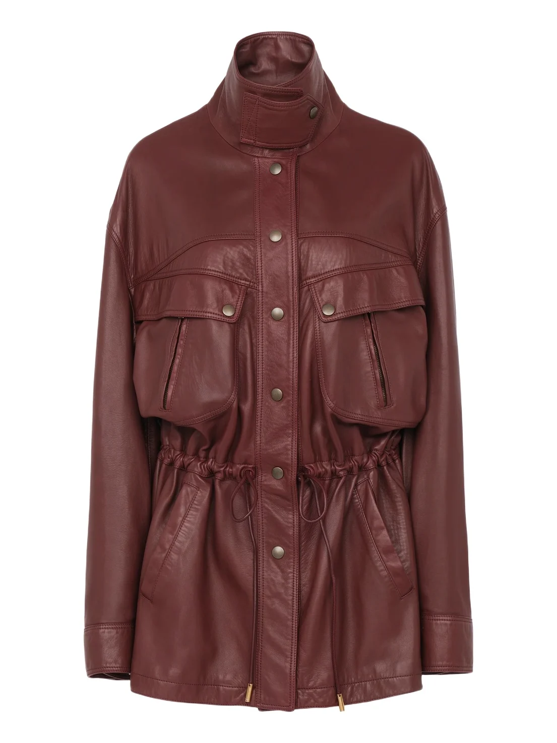 Chloé High-neck parka in leather