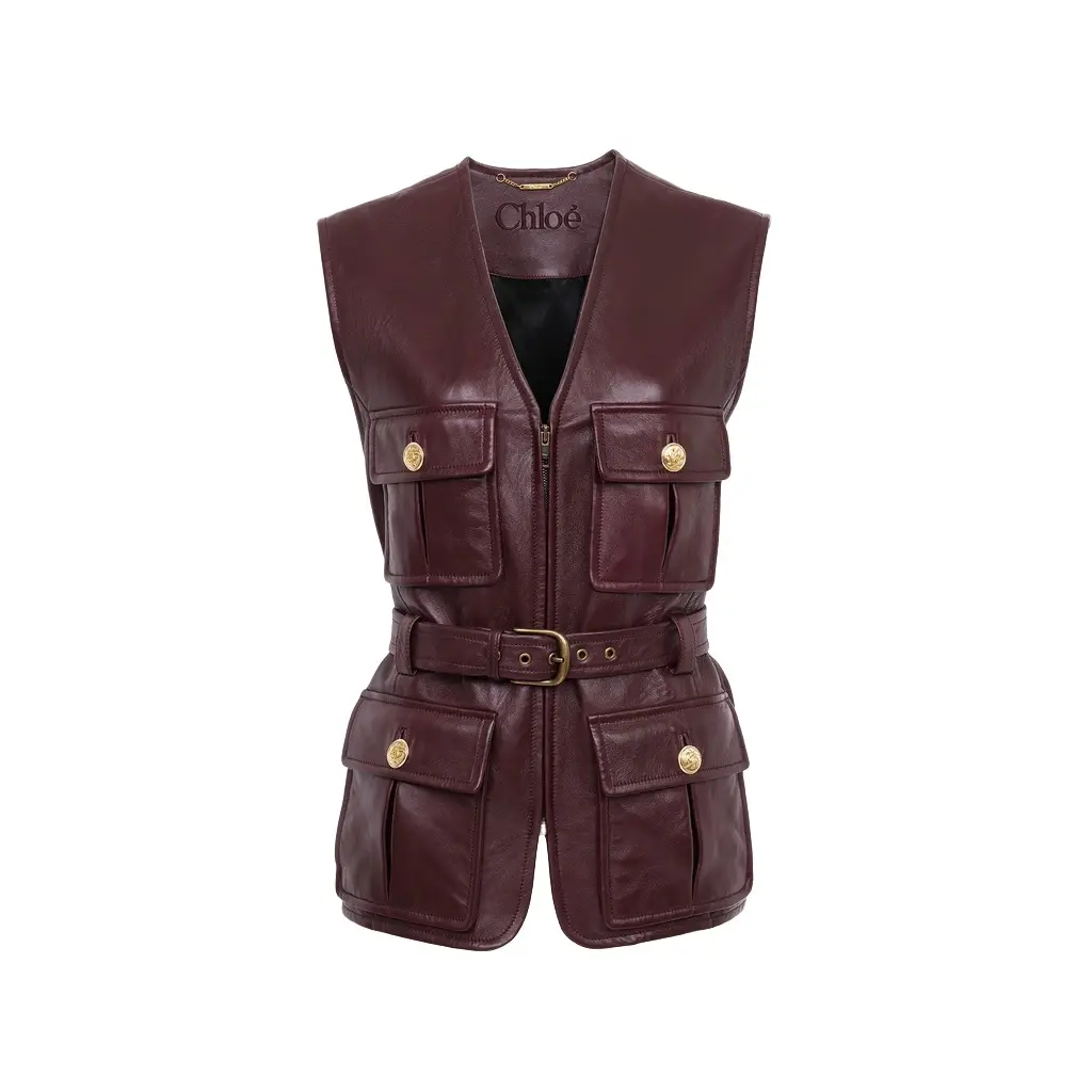 Chloé Utilitarian vest in leather | Image 1 Chloé Utilitarian vest in leather | Image 1