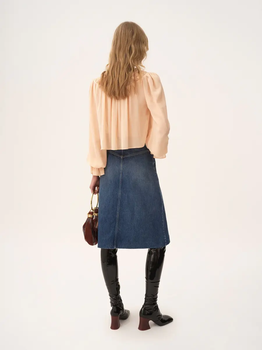 Chloé Knee-length skirt in denim | Thumbnail 5 Chloé Knee-length skirt in denim | Thumbnail 5