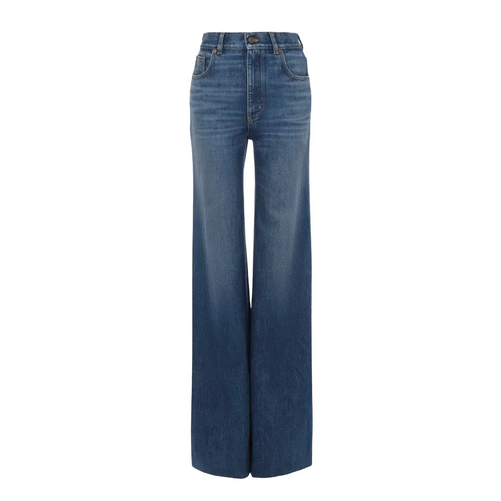 High-rise flare jeans in denim High-rise flare jeans in denim