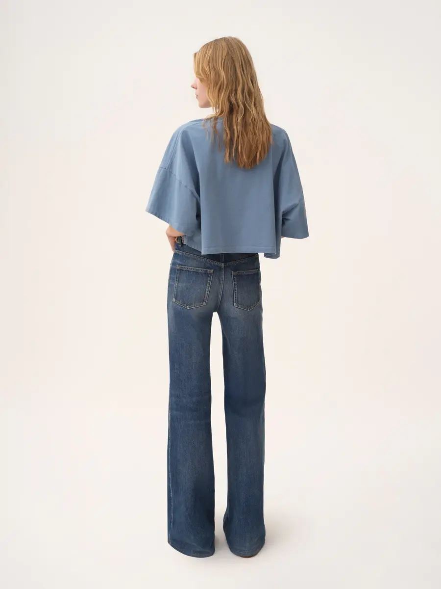 Chloé Cropped boxy logo T-shirt in cotton jersey | Thumbnail 5 Chloé Cropped boxy logo T-shirt in cotton jersey | Thumbnail 5