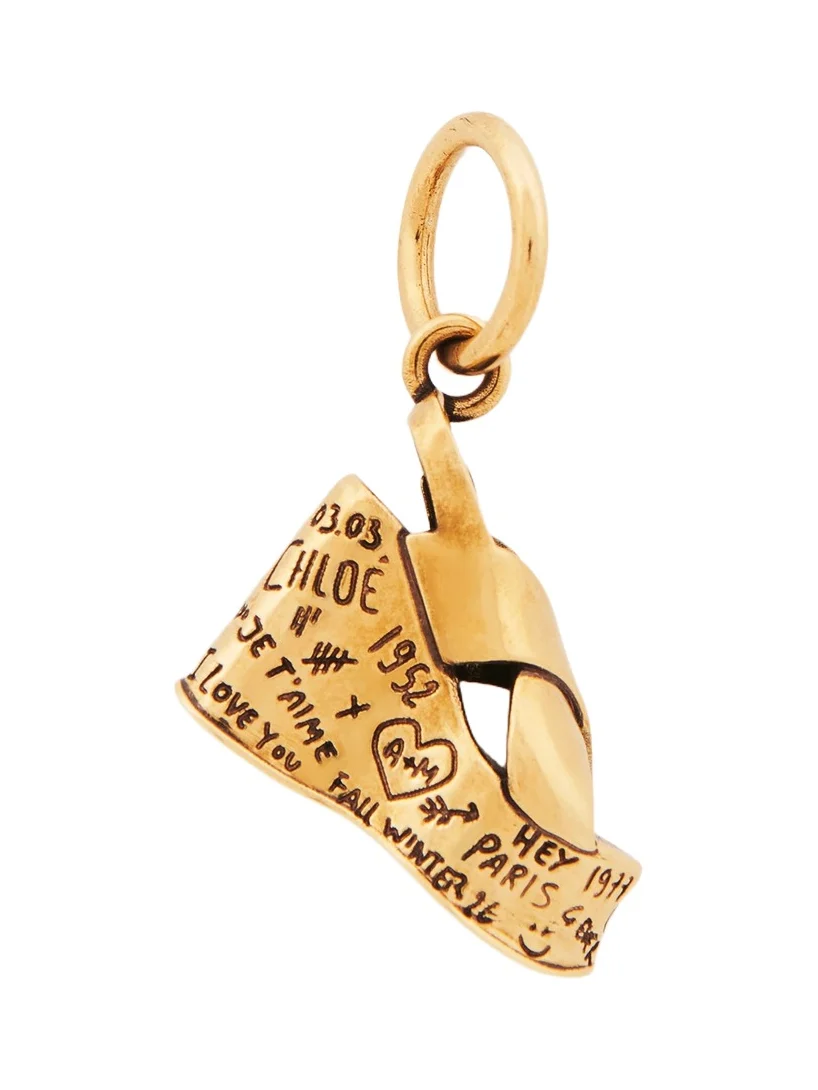 Chloé Alphabet Maxime Sandal charm in brass