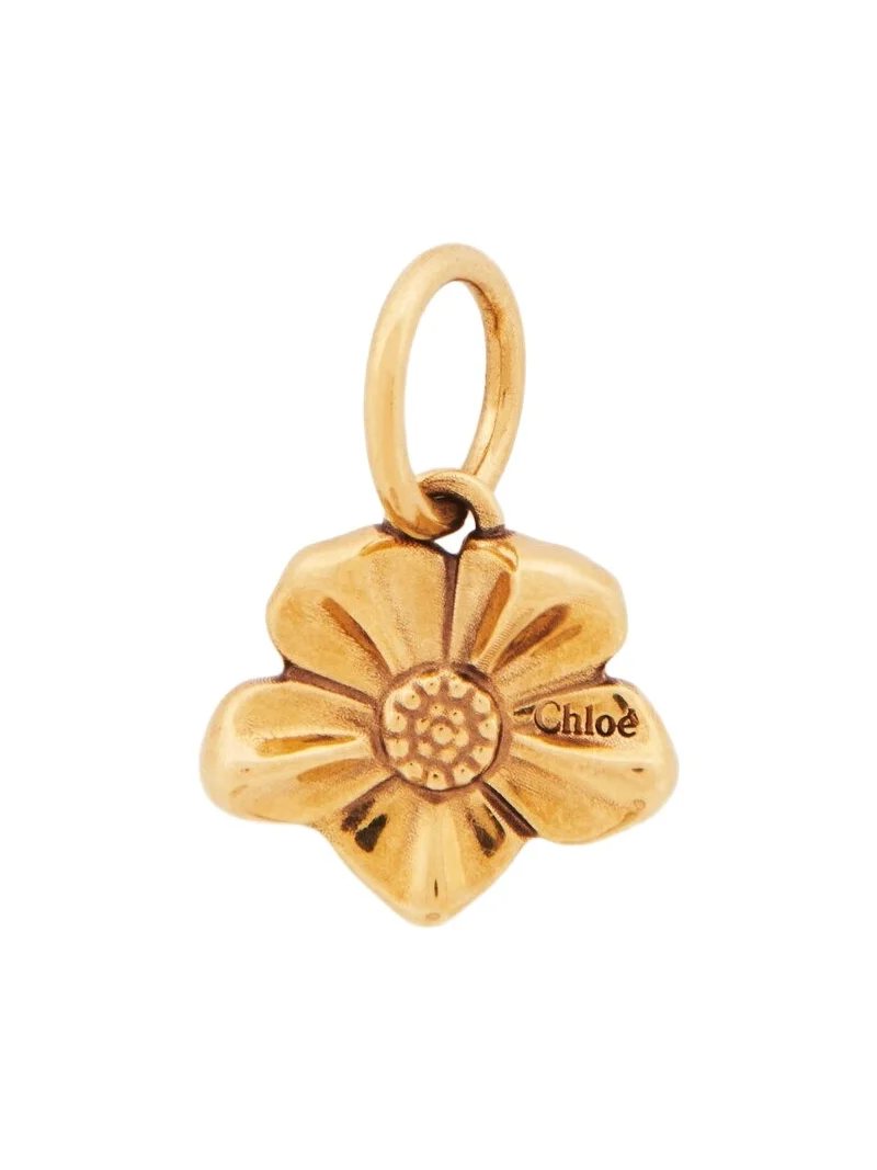 Chloé Alphabet Flower charm in brass