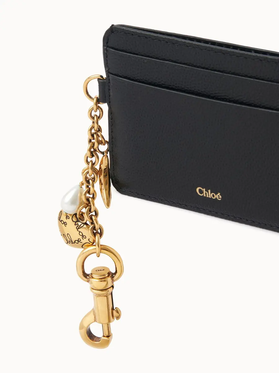 Chloé Chloé Charms card holder in grained leather | Thumbnail 6 Chloé Chloé Charms card holder in grained leather | Thumbnail 6