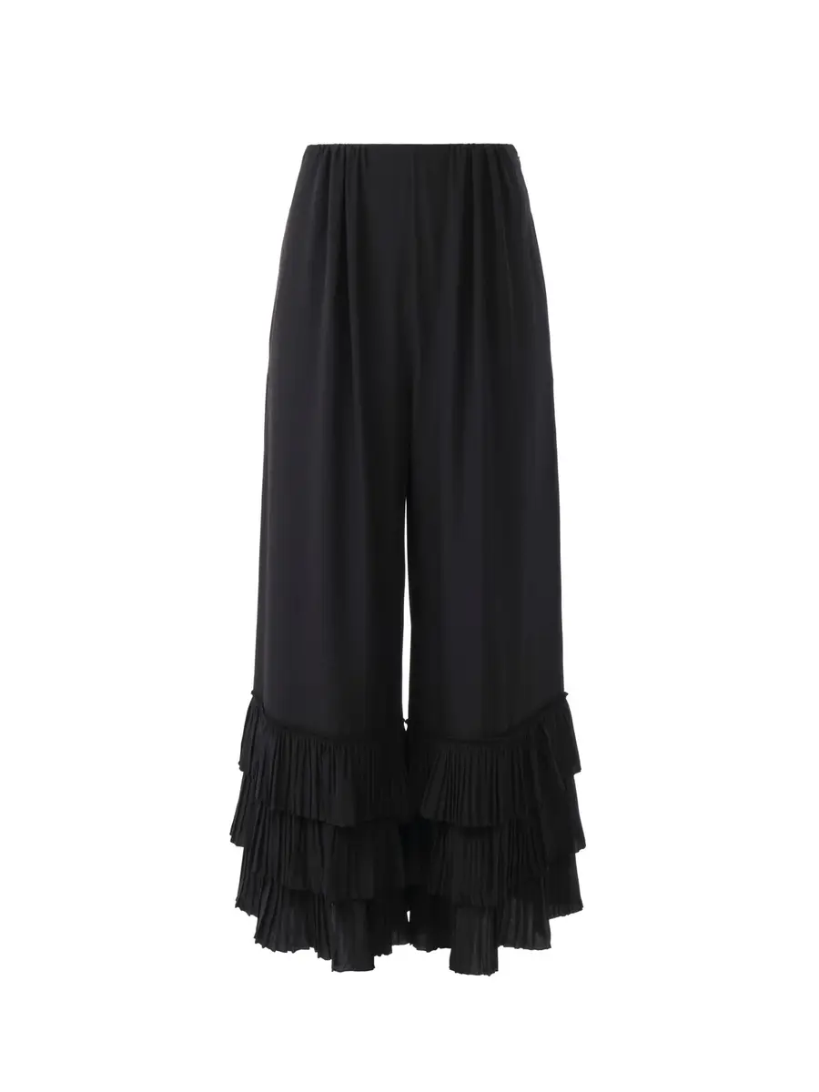 Chloé Fluid wide-leg pants in crêpe de chine | Thumbnail 2