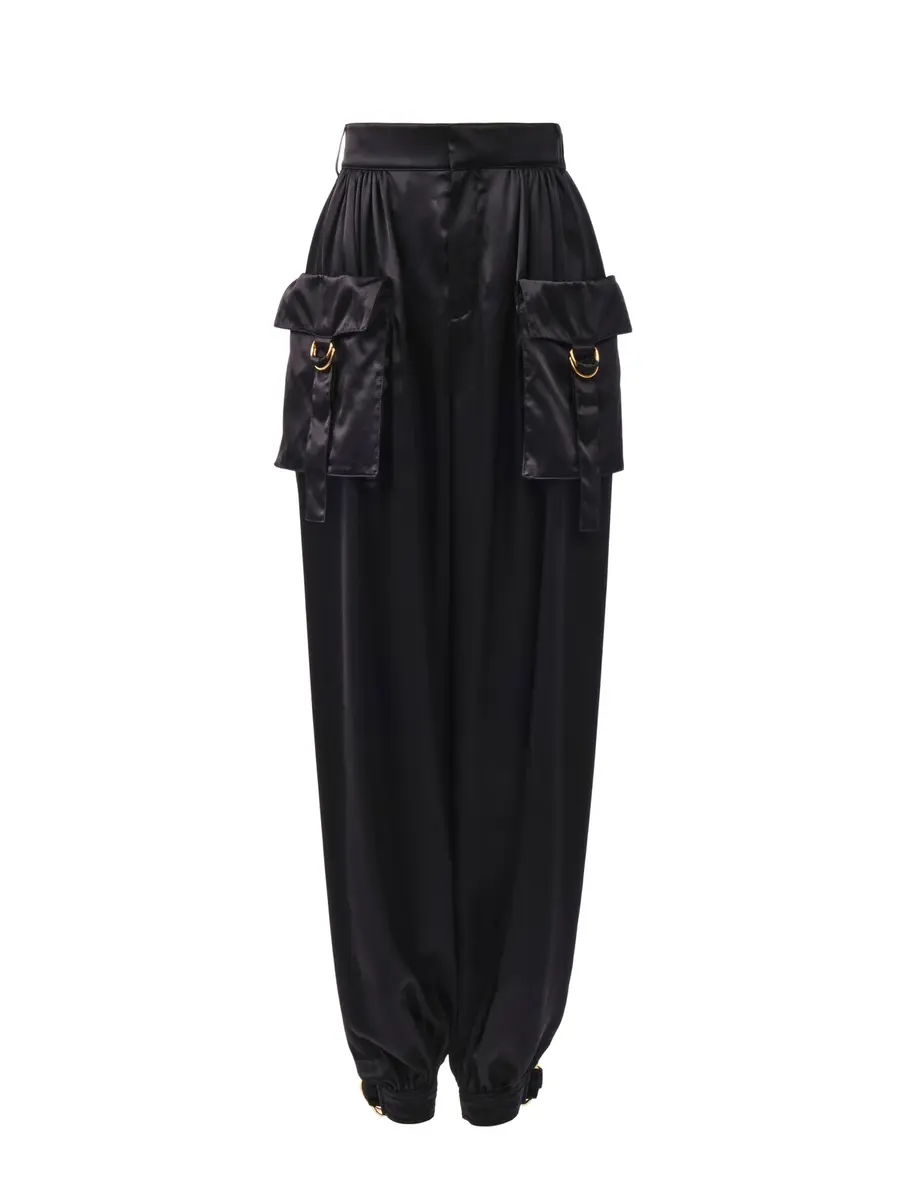 Chloé Fluid cargo pants in silk satin | Thumbnail 2 Chloé Fluid cargo pants in silk satin | Thumbnail 2