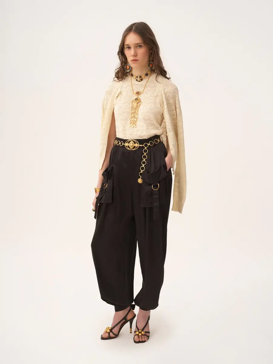 Chloé Fluid cargo pants in silk satin | Thumbnail 3 Chloé Fluid cargo pants in silk satin | Thumbnail 3